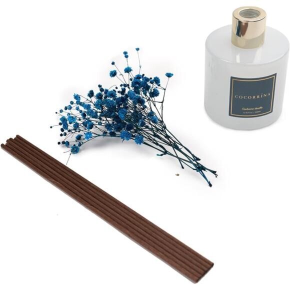 Premium Reed Diffuser Set Preserved Baby's Breath Cotton‎ Stick Cashmere Vanilla - Picture 5 of 7